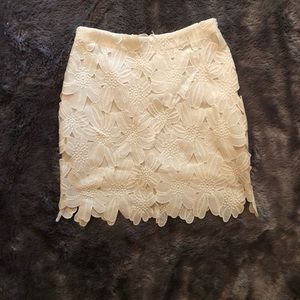 White floral skirt